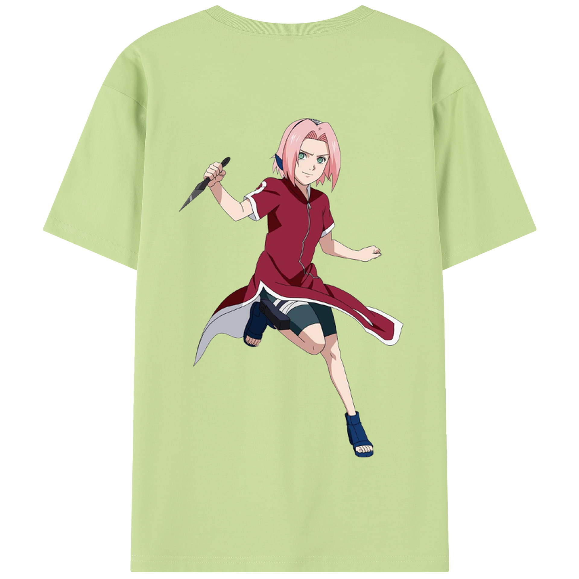 （画像用） NARUTO -ナルト- 春野サクラ Haruno Sakura 綿100％半袖Tシャツ（背面プリント）